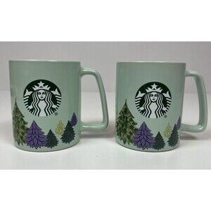 Starbucks Christmas Tree Holiday Mint Green Coffee Mug 11 oz 2020